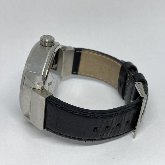 Armani Exchange AX1361 Men\'s Leather Analog Black Dial Quartz Wristwatch JK175 main image 5
